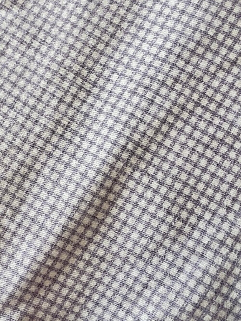 WAMSUTTA Purple Gingham QUEEN Sheet Set 3 Piece Lavender 50% Cotton-Poly USA VTG
